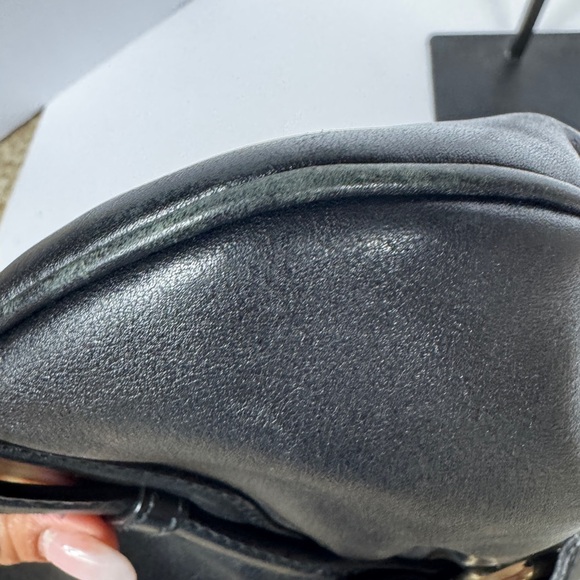 GUCCI Vintage BLACK LEATHER 85TH ANNIVERSARY GG MONOGRAM HOBO BAG - Picture 12 of 15